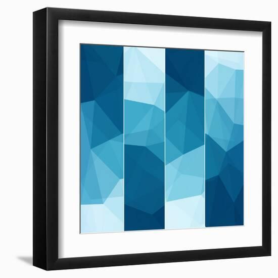 Set of Abstract Blue Background-epic44-Framed Art Print