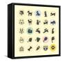 Set of Animal Icons-PureSolution-Framed Stretched Canvas