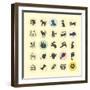 Set of Animal Icons-PureSolution-Framed Art Print