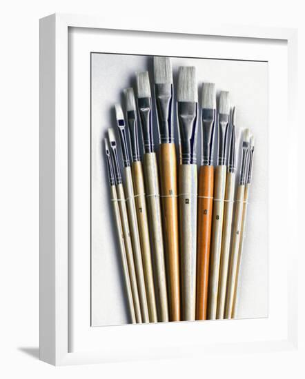 Set of Artist Paintbrushes Fan Out-Winfred Evers-Framed Photographic Print