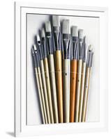 Set of Artist Paintbrushes Fan Out-Winfred Evers-Framed Photographic Print