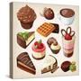 Set Of Chocolate Sweet Food-moonkin-Stretched Canvas