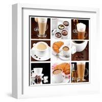 Set Of Coffee Drinks-maksheb-Framed Art Print