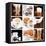 Set Of Coffee Drinks-maksheb-Framed Stretched Canvas