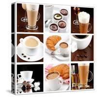 Set Of Coffee Drinks-maksheb-Stretched Canvas