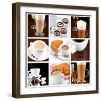 Set Of Coffee Drinks-maksheb-Framed Art Print