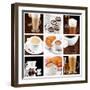 Set Of Coffee Drinks-maksheb-Framed Art Print