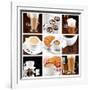 Set Of Coffee Drinks-maksheb-Framed Art Print