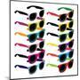 Set Of Colorful Retro Sunglasses-Rashomon-Mounted Art Print