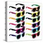 Set Of Colorful Retro Sunglasses-Rashomon-Stretched Canvas