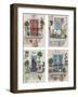 Set of Cute Balcony - Cartoon-iralu-Framed Art Print