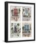 Set of Cute Balcony - Cartoon-iralu-Framed Art Print