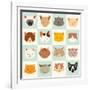 Set of Cute Cats Icons-coffeee_in-Framed Art Print