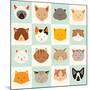 Set of Cute Cats Icons-coffeee_in-Mounted Art Print