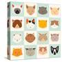 Set of Cute Cats Icons-coffeee_in-Stretched Canvas