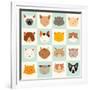 Set of Cute Cats Icons-coffeee_in-Framed Art Print