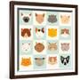 Set of Cute Cats Icons-coffeee_in-Framed Art Print