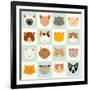 Set of Cute Cats Icons-coffeee_in-Framed Art Print