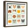 Set of Cute Cats Icons-coffeee_in-Framed Art Print