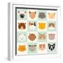 Set of Cute Cats Icons-coffeee_in-Framed Art Print