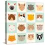 Set of Cute Cats Icons-coffeee_in-Stretched Canvas