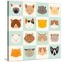 Set of Cute Cats Icons-coffeee_in-Stretched Canvas