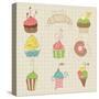 Set Of Cute Cupcakes And Desserts - For Design, Scrapbook, Invitation-woodhouse-Stretched Canvas