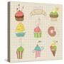 Set Of Cute Cupcakes And Desserts - For Design, Scrapbook, Invitation-woodhouse-Stretched Canvas