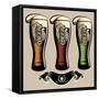 Set of Different Kinds Glasses of Beer-111chemodan111-Framed Stretched Canvas