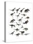 Set of Dinosaurs-null-Stretched Canvas