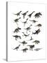 Set of Dinosaurs-null-Stretched Canvas