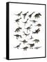 Set of Dinosaurs-null-Framed Stretched Canvas