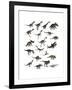 Set of Dinosaurs-null-Framed Art Print