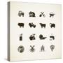 Set of Farm Icons-PureSolution-Stretched Canvas