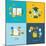 Set of Flat Design Concept Icons for Web and Mobile Phone Services and Apps-PureSolution-Mounted Art Print