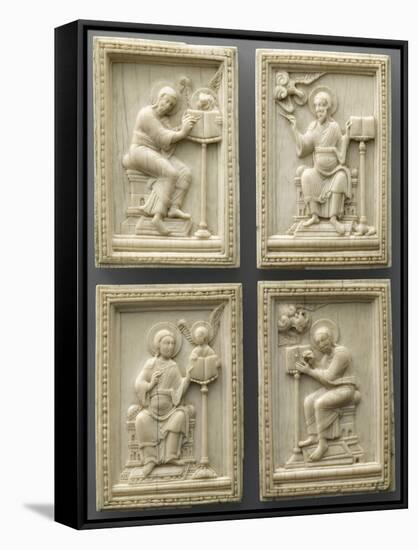 Set of Four Plates: the Evangelists and their Symbols-null-Framed Stretched Canvas