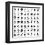 Set of Fruits and Vegetables Icons-strejman-Framed Art Print