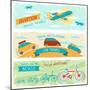 Set Of Horizontal Travel Banners In Retro Style-incomible-Mounted Premium Giclee Print