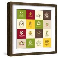 Set Of Icons For Food-varijanta-Framed Art Print