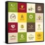 Set Of Icons For Food-varijanta-Framed Stretched Canvas