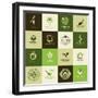 Set Of Icons For Organic Food-varijanta-Framed Art Print