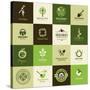 Set Of Icons For Organic Food-varijanta-Stretched Canvas