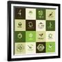 Set Of Icons For Organic Food-varijanta-Framed Art Print