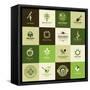 Set Of Icons For Organic Food-varijanta-Framed Stretched Canvas