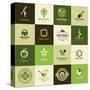 Set Of Icons For Organic Food-varijanta-Stretched Canvas