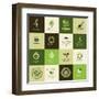 Set Of Icons For Organic Food-varijanta-Framed Art Print
