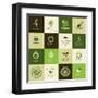 Set Of Icons For Organic Food-varijanta-Framed Art Print