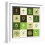 Set Of Icons For Organic Food-varijanta-Framed Art Print