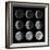 Set of Moon Phases for New, Half, and Full-David Carillet-Framed Photographic Print