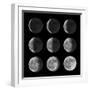 Set of Moon Phases for New, Half, and Full-David Carillet-Framed Photographic Print